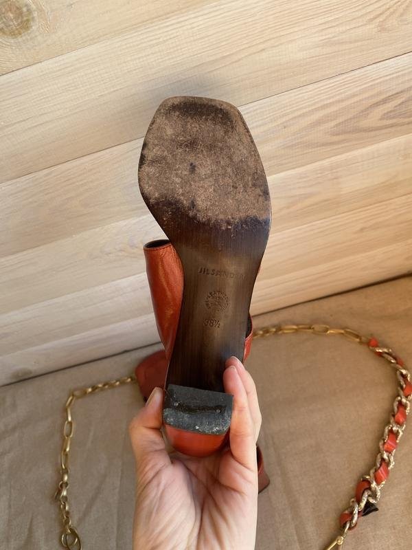 women jil sander heels coral leather 38 gallery