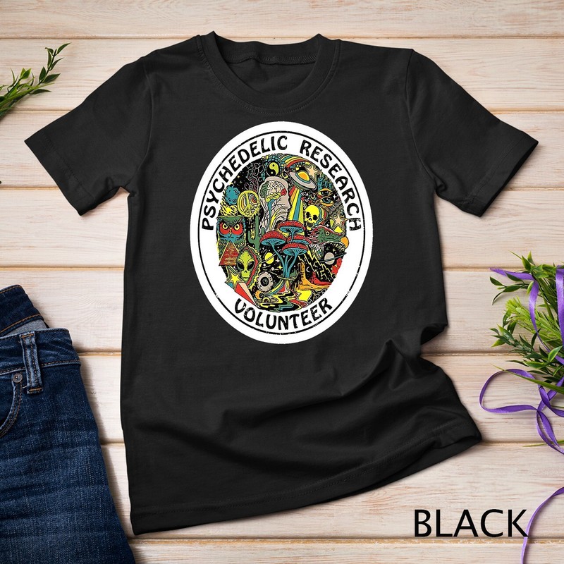 Psychedelic Research Volunteer UFO Aliens Retro Vintage T-Shirt Unisex T-shirt