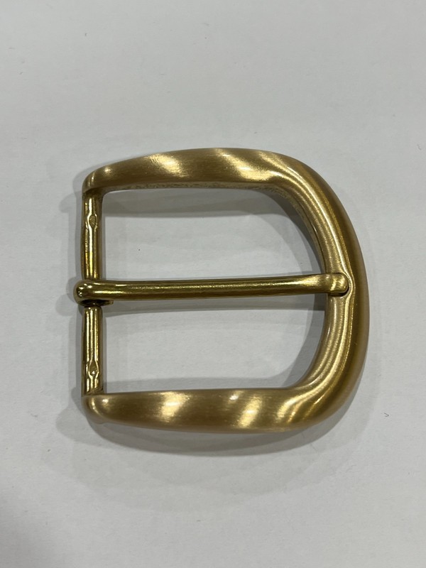 Solid Brass Satin Brass Belt Buckle Made in Italy Fits 1.57″ Belt Strap