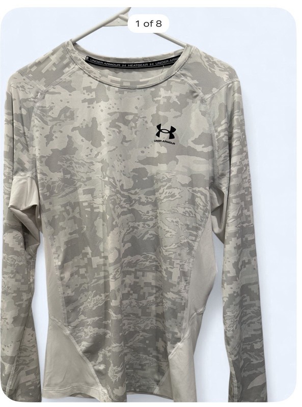 Under Armour HeatGear Men’s Compression Long Sleeve Camo Crew Neck T-Shirt XL