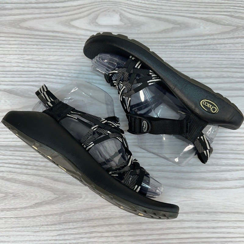 Chaco ZX/3 Classic Sandals WMNS 8 Scatter Black & White J106592 Adjustable Strap gallery