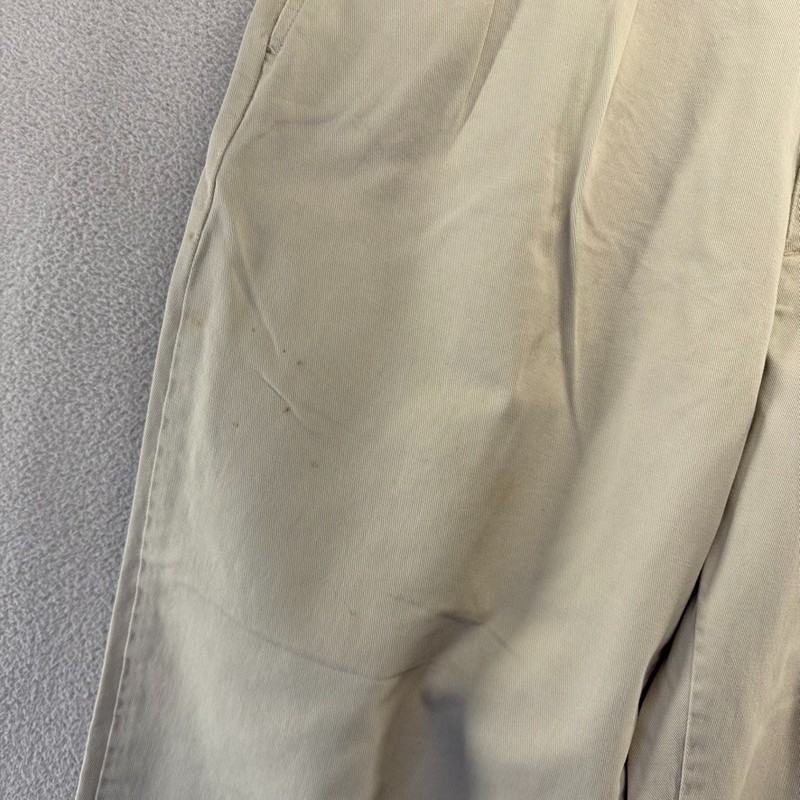 Vintage Ralph Lauren Chino Pants 36x32 Fit 34x30 Cream Trousers Baggy USA 90s gallery