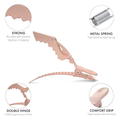 Alligator Clips For Hair Styling 10 Pack – 1 Count (Pack of 10) Neutral gallery