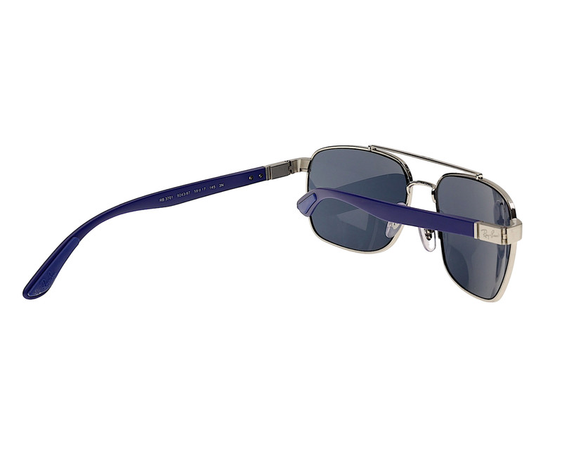 Ray-Ban R1270 Blue/Silver/Blue RB3701 Rectangular Sunglasses 59 mm gallery