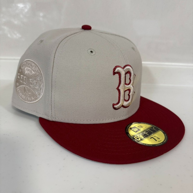 New Era 59FIFTY Rising Sun MLB Boston Red Sox Stone Red Unisex 15087746
