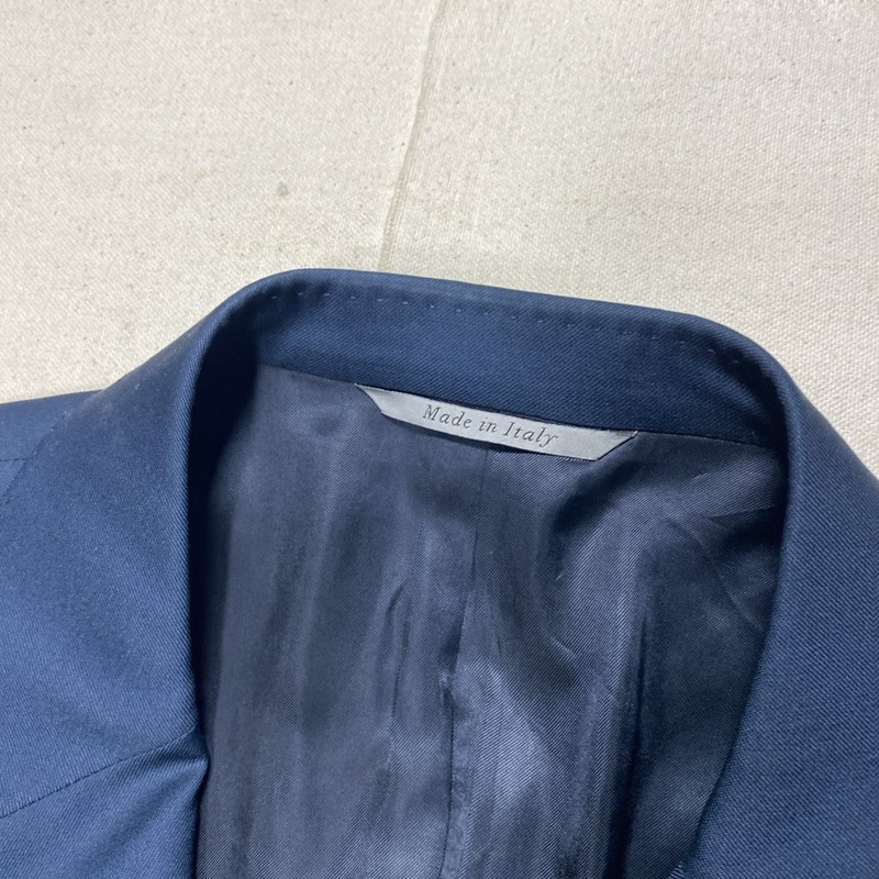 Canali Blazer Suit Jacket Italy Navy Blue 100% Wool 37 54 7 Regular gallery