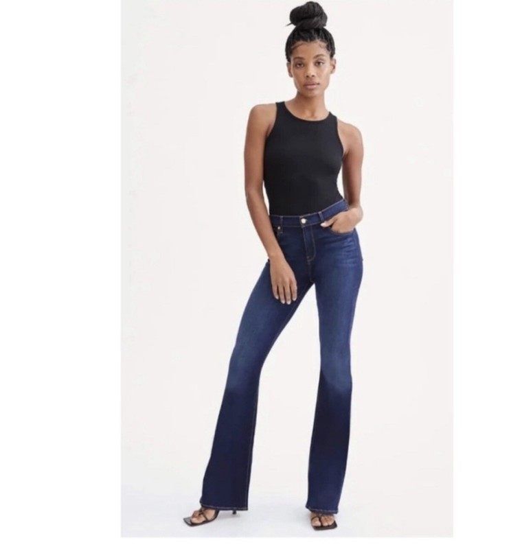 7 For All Mankind Ribbed Bodysuit in Black. NWT. Size Medium. Retail- $88