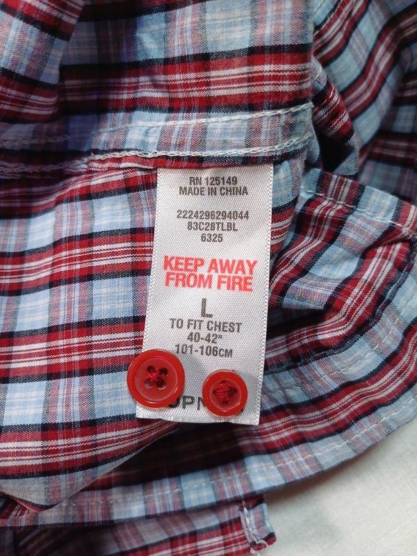 Men Topman shirt red cotton 40/L/48 gallery