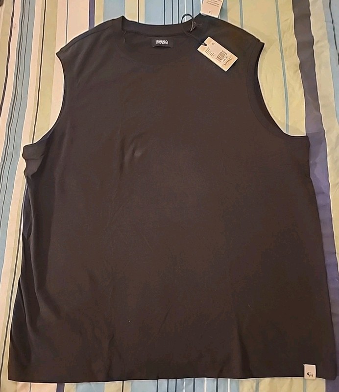 Buffalo Kingster Mens Black Sleeveless Top, Size Large NWT