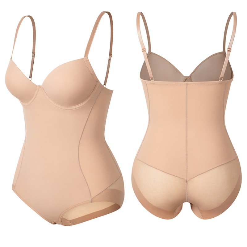 Women Fajas Shapewear Firm Tummy Control Body Shaper With Built-in Bra Bodysuit gallery