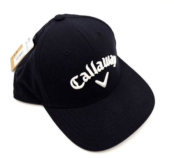 NWT Callaway Golf Performance Pro Tour Cap Odyssey Hat Black/White Adjustable