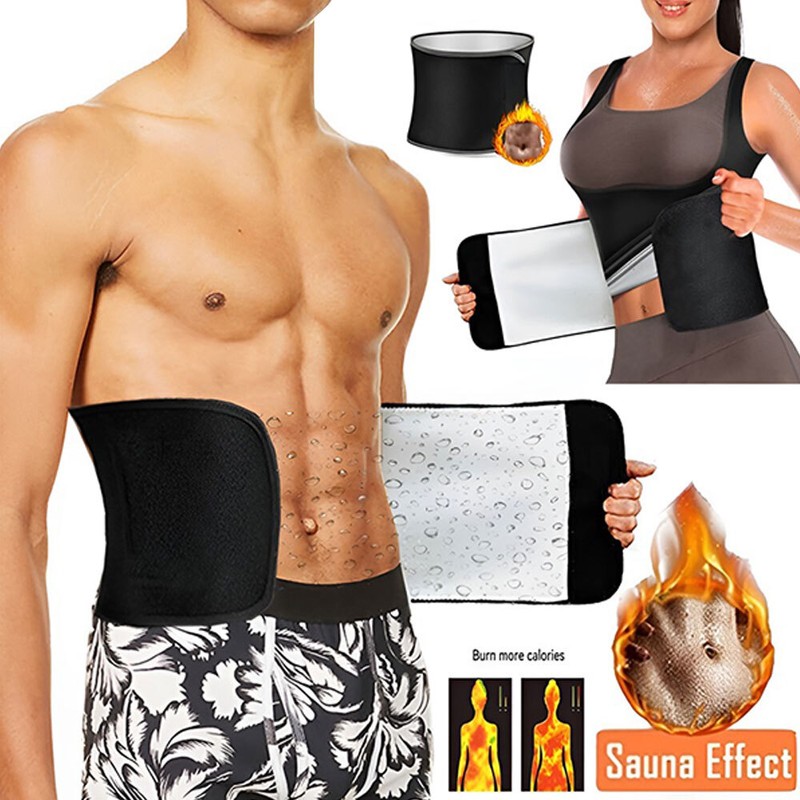 Men Fat Burning Thermo Tummy Tuck Belt Body Shaper Girdle Slim Waist Trainer HOT