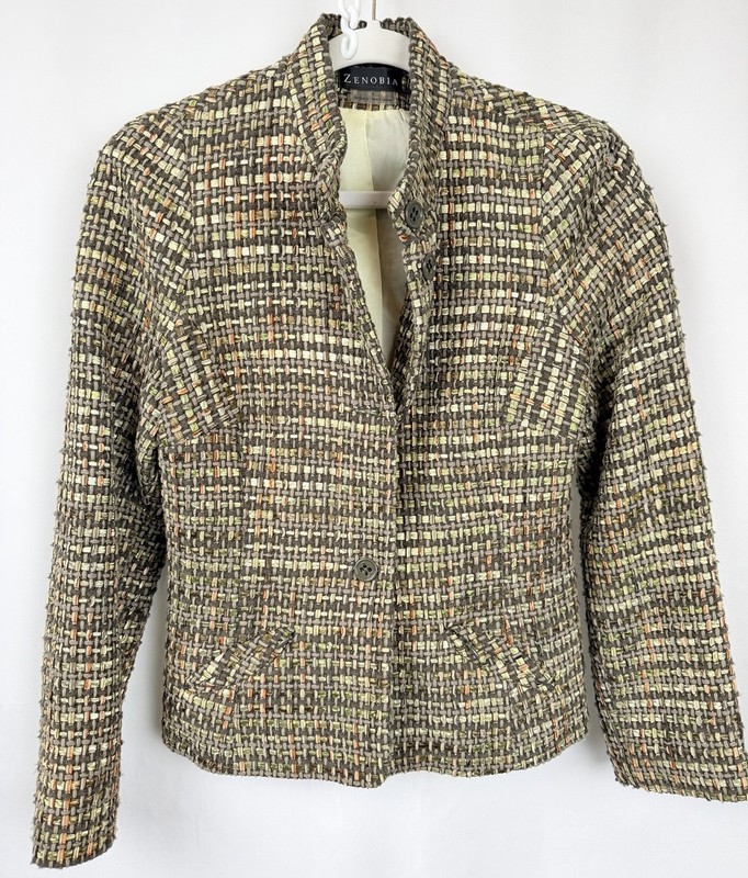 Vintage Zenobia Tweed Jacket Womens 6 Wool Blend Quiet Luxury Canada