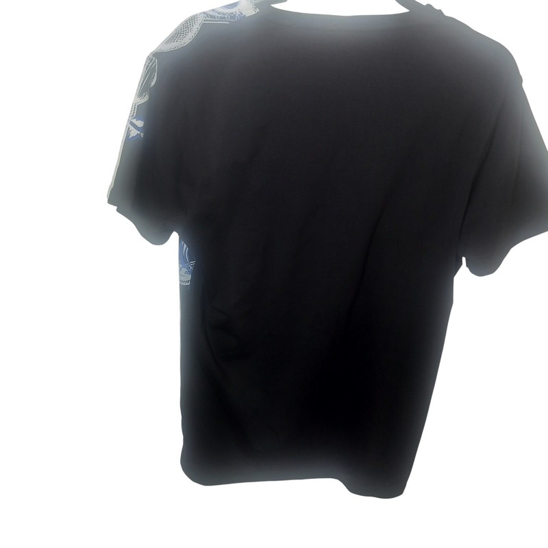 Philipp Plein Money Night Club T-Shirt Black Blue Baroque Graphic Print XL Mens gallery