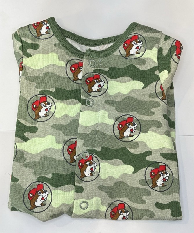 Buc-ees New Born Boy Camo One Piece...Up to 8 Lbs (3.6kgs) gallery