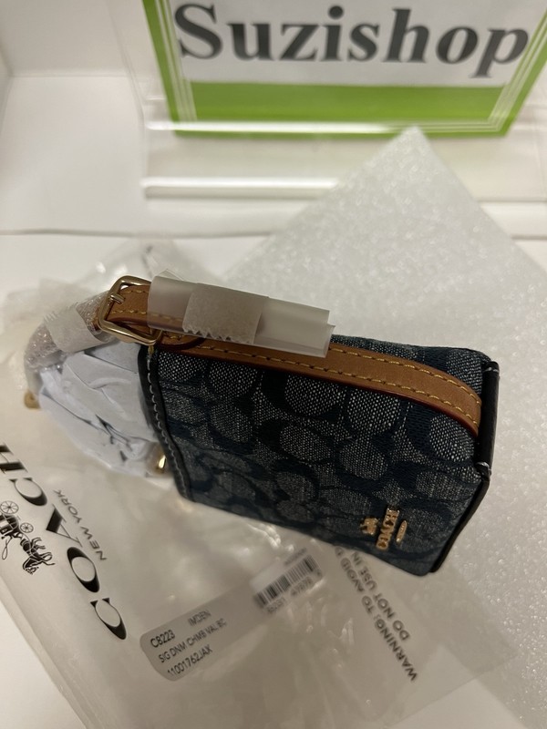 NWT Coach Mini Val Duffle Bag Charm In Signature Chambray C8223 gallery