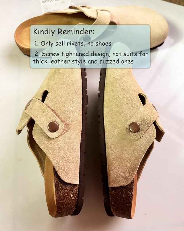 Lopau Replacement Rivets for Birkenstock, 6 Sets Clogs Button Rivet Bronze gallery