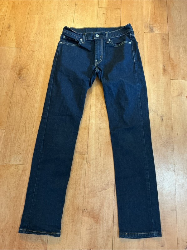 Men’s Levi’s 511 Jeans Slim Dark Blue Excellent Stretch Denim 29″ x 32″ (31″)