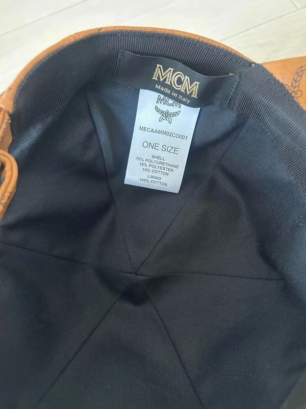 MCM Visetos Camel Brown Authentic Baseball Cap without box gallery