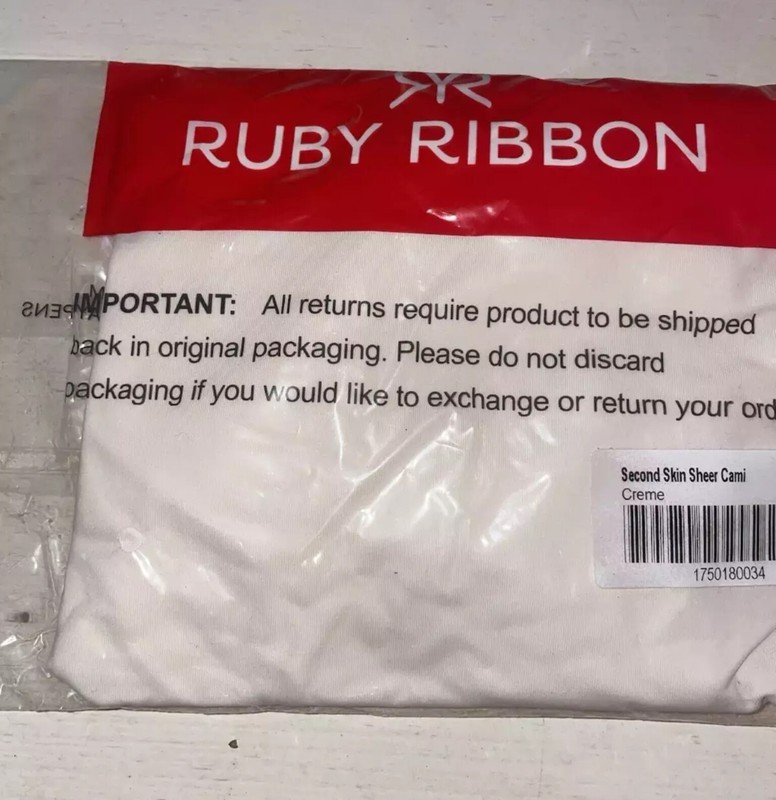 Ruby Ribbon new Second Skin Sheer Cami #1750 gallery