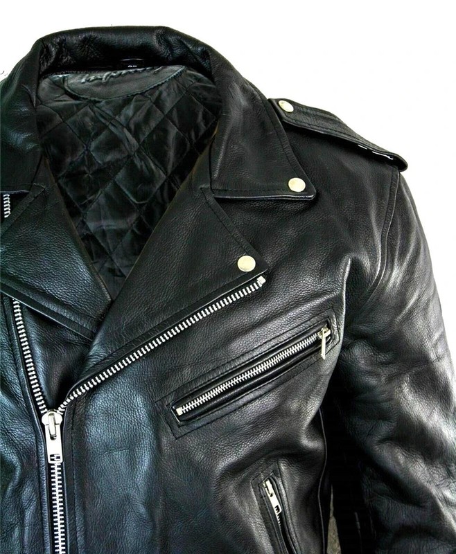Men’s Classic Black Leather Biker Jacket – Premium Motorcycle Rider Jacket gallery
