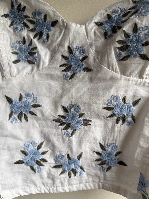 Free People Wild Flowers Embroidered Bustier Size XS NWT gallery