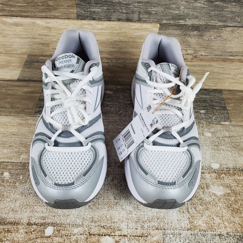 Reebok Premier Road Plus VI Mens Shoes Sz 7 White Gray Lace Up Low Top Sneakers gallery