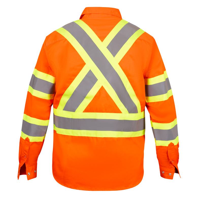 Premium Class 3 High Visibility Hi Vis Safety Shirt - Full Sleeve-65% C35% N-6oz gallery
