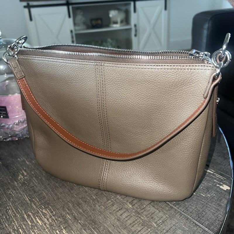 Fossil Jolie taupe pebbled shoulder bag, no cross strap. No flaws, beautiful!