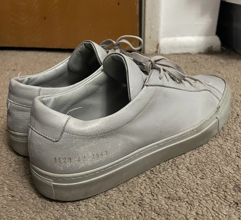 Common Projects Original Achilles Low Sneakers Gray Men’s Size 42 US 9 Grey Worn gallery
