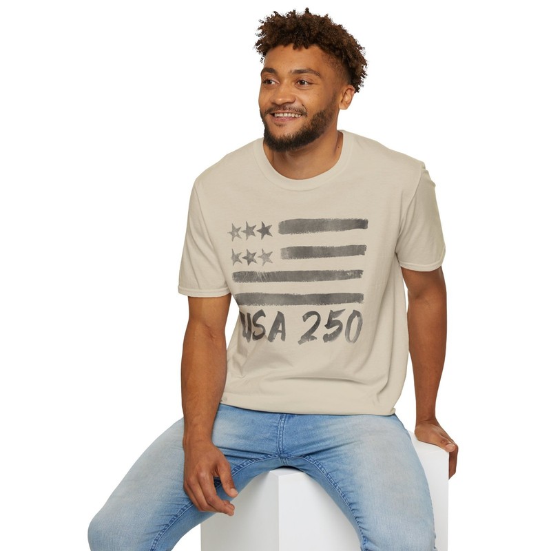 USA 250 Vintage Distressed Flag T Shirt Patriotic Independence Day Tee gallery