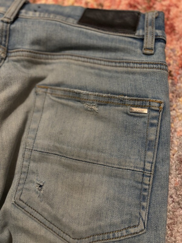 AMIRI MX1 Orange Patch Faded Denim gallery