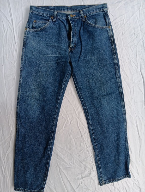 Wrangler Cowboy Cut 34/ 30 Original Fit Men’s Jeans Prewashed Indigo 100% Cotton