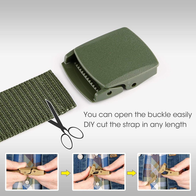 Mens Casual Military Tactical Belt Army Adjustable Quick Release Pants Waistband gallery