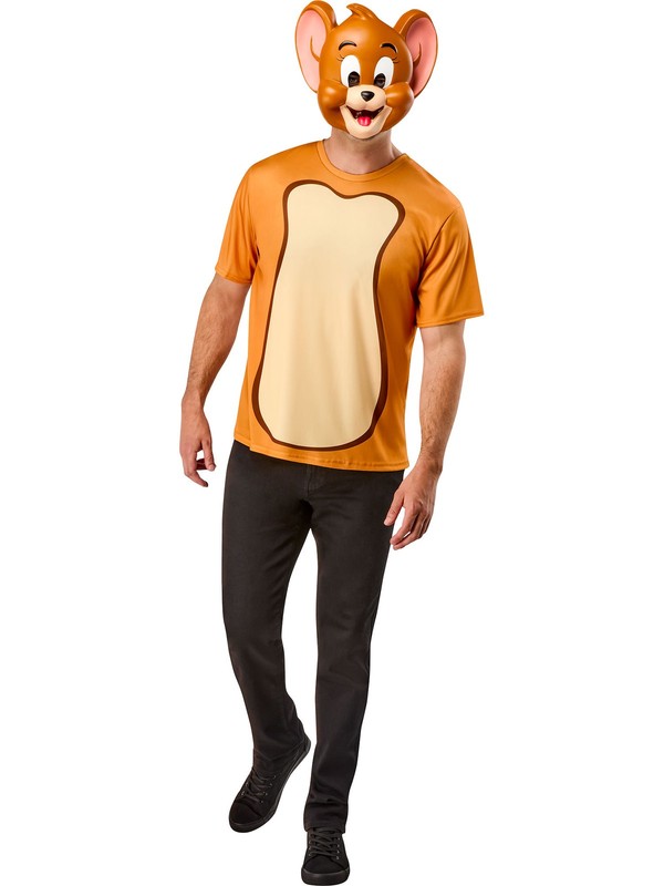 Ben Cooper Tom and Jerry’s Cartoon “Jerry” Mouse T-Shirt and Half Mask – Adult