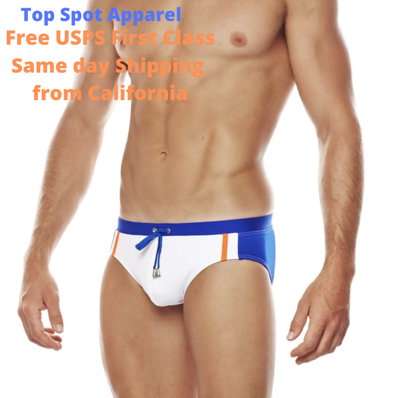 Mens Classic Fit | Swimsuit | Color Contrasting Swim Briefs | Cruise | Vacation