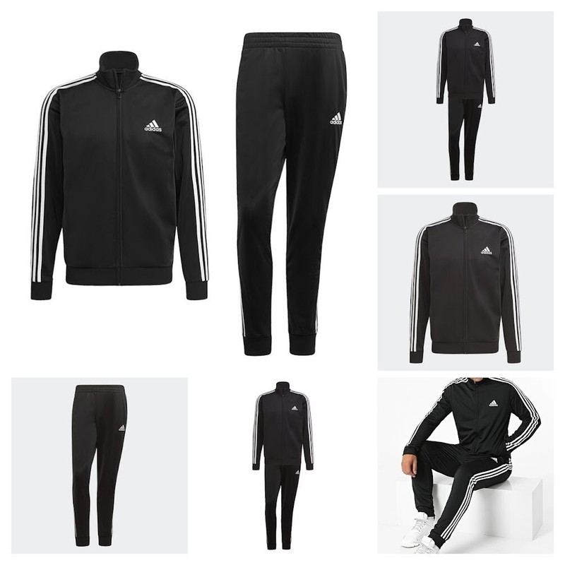 Adidas Men’s XL Track Suit Black White Retro 3 Jacket & Pants Set GK9651 NWT