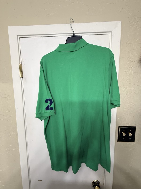 Polo Ralph Lauren Big Pony Green Mens XLT Big & Tall Cotton Knit Polo Shirt gallery