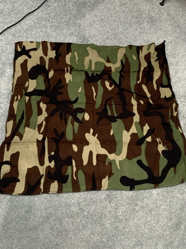 Men’s Cotton Camouflage Bandana Scarf Army Theme Green Brown Tan Black 20×19