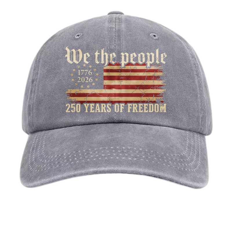Unisex We The People 1776-2026 250th Anniversary Dad Hat USA Flag Patriotic Cap gallery