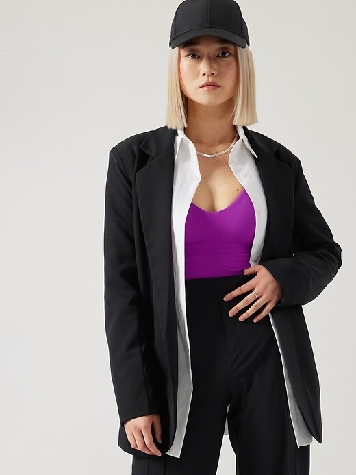 ATHLETA Endless Blazer 16 ( XL ) Black Jacket #860105 NEW