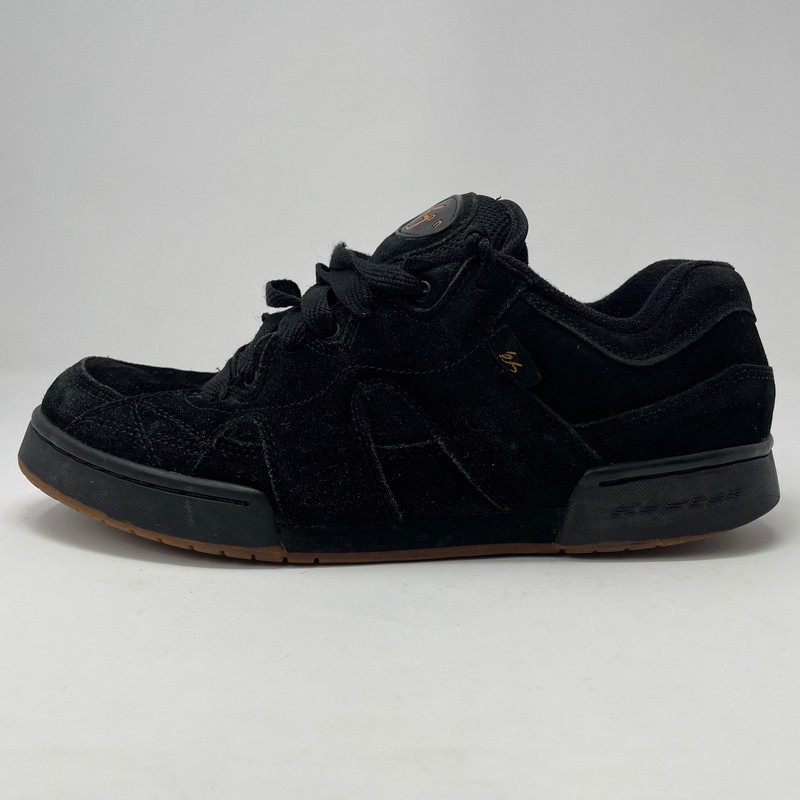 VTG es Eric Koston Skate Shoes Black Gum EK-01 Iconic 2003 Sz 12 Y2K Retro Read