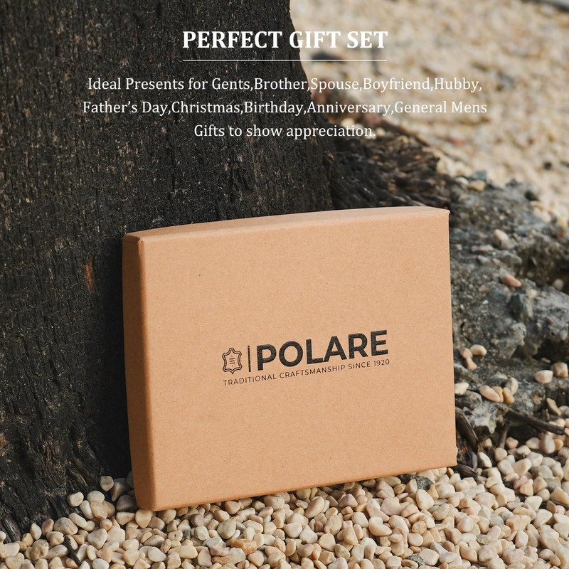 Polare Full Grain Leather Wallet for Men Bifold RFID Blocking Cash Credit Car... gallery