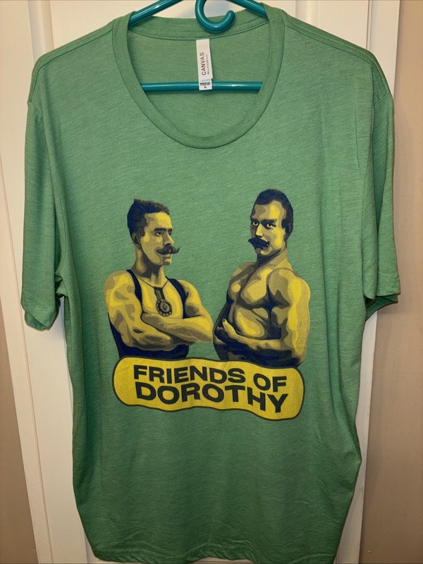 PRIDE FRIENDS OF DOROTHY VINTAGE T SHIRT MENS XL LGBTQ+ COMMUNITY BIG BEAR FOD