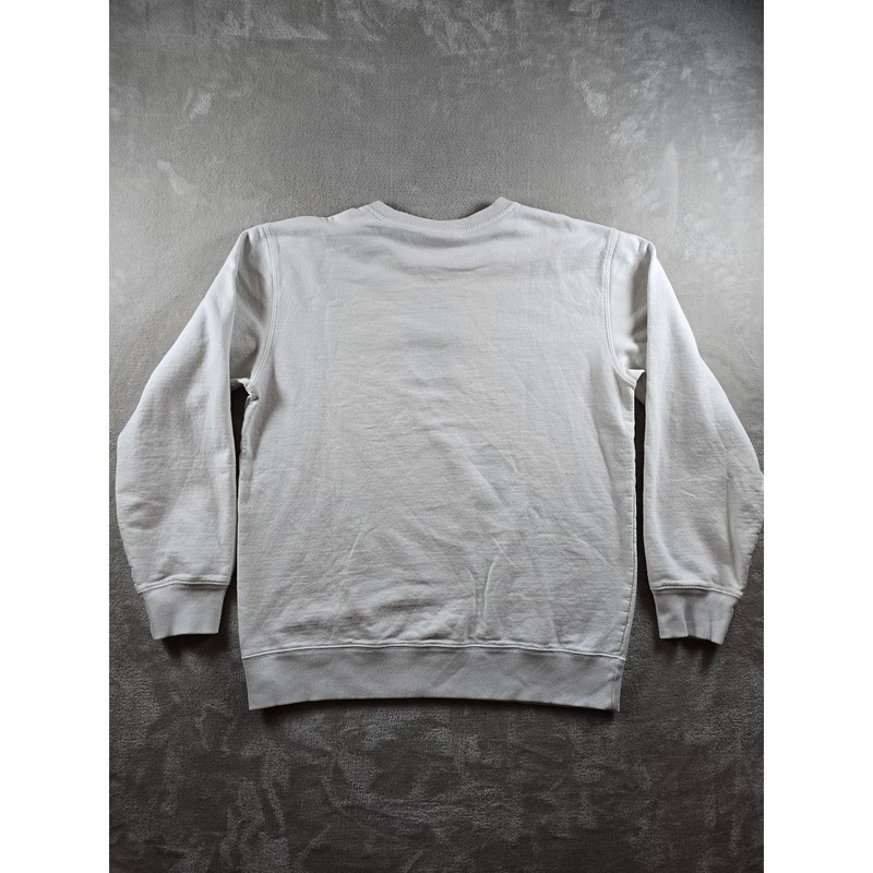 Burton Sweatshirt Mens Medium White Flower Earth Embroidered Crewneck Pullover gallery