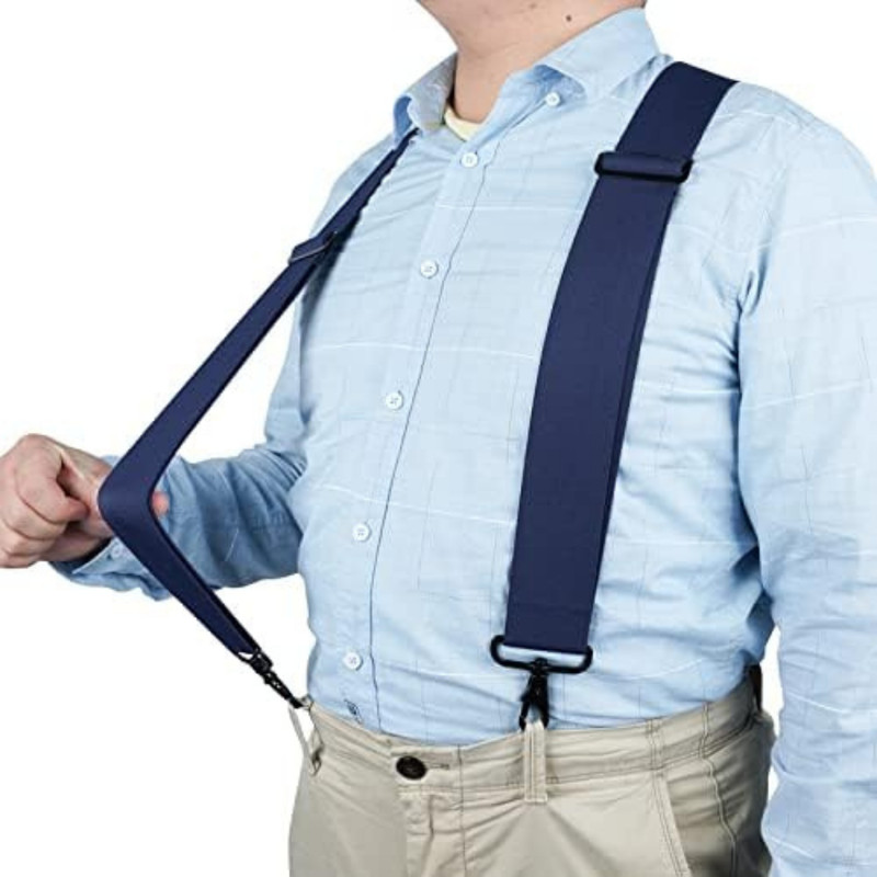 Men’s Heavy Duty Belt Loops X Back 2 Inch Wide Suspenders with 4 Snap Hooks gallery