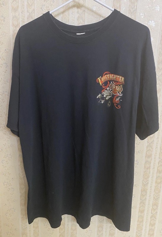Firefighter Theme Black XXL T-Shirt, (no Label) VGC!