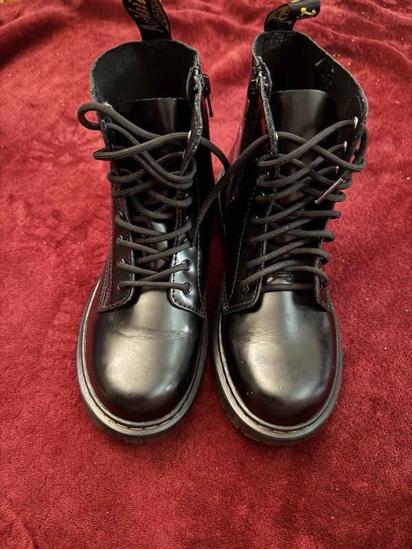 Dr. Martens 1460 Pascal Bex J Women’s Black Leather Lace-Up Combat Boots US 5