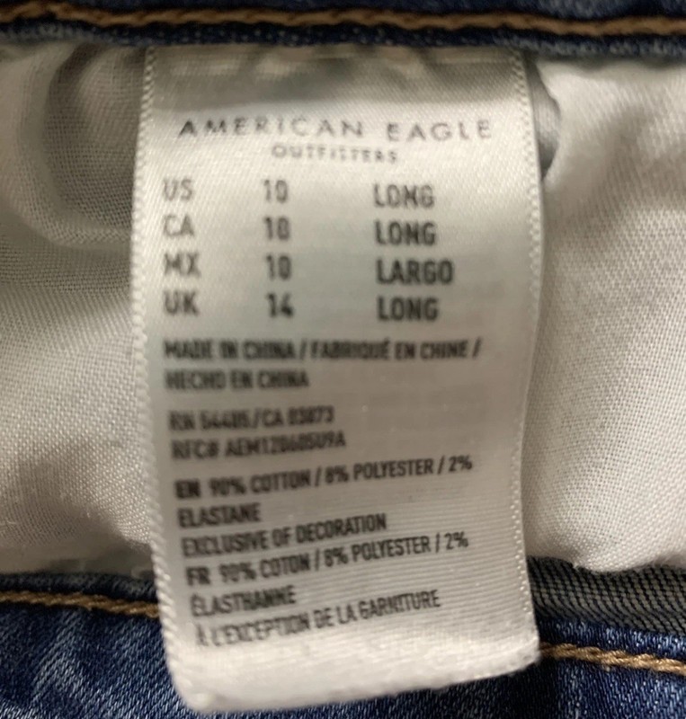 American Eagle Super High Rise Jegging Next Level Stretch Jeans Size 10 L gallery