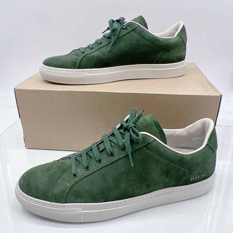 Common Projects Retro Men’s Fashion Sneakers Green White Nubuck EU 42 US 9 gallery